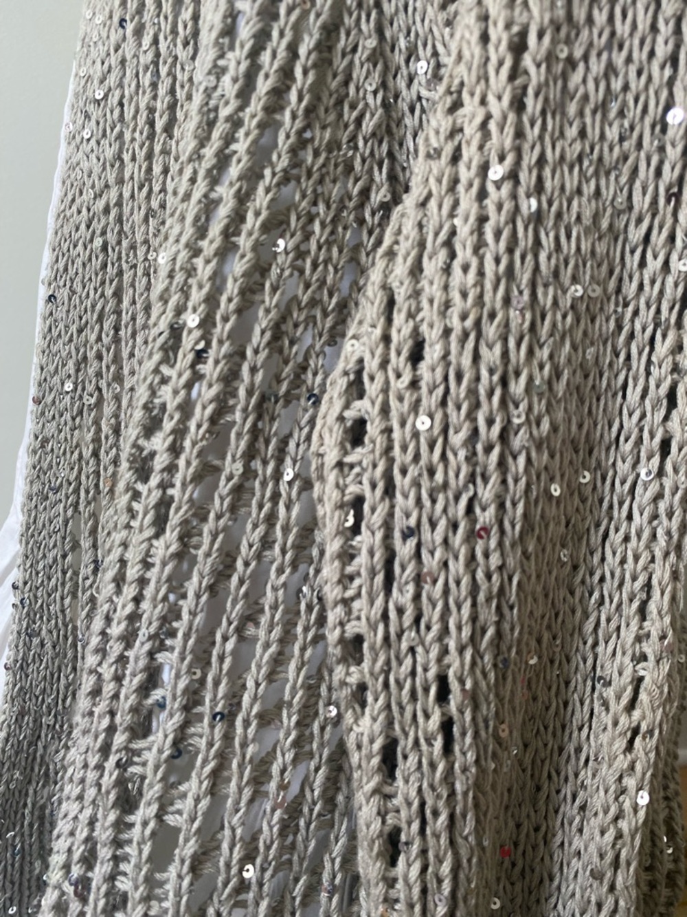 Eileen Fisher Sequin Chainmail Mesh Cardigan size M pristine condition - Picture 4 of 7
